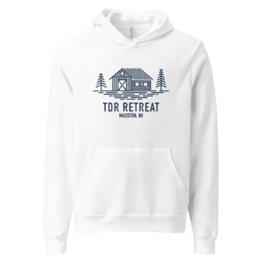 5.0 RETREAT CABIN | White Hoodie | Bella Canvas