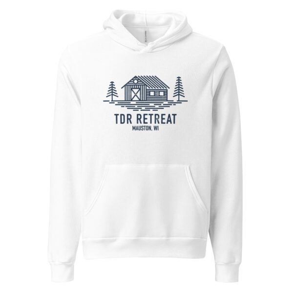 5.0 RETREAT CABIN | White Hoodie | Bella Canvas